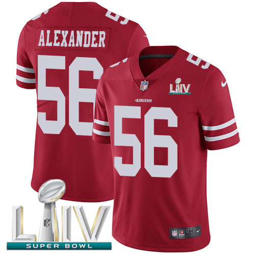 San Francisco 49ers Nike 56 Kwon Alexander Red Super Bowl LIV 2020 Team Color Youth Stitched NFL Vapor Untouchable Limited Jersey